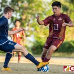 The Harvest Christian Academy Eagles defeated the Father Duenas Friars in the 2018 IIAAG high school boys soccer game Monday afternoon at Leo Palace. (Photo by Michael Blas)
